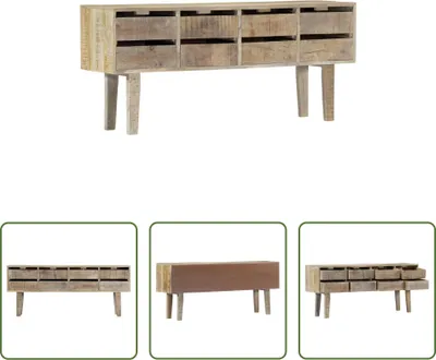 Produktbild von The Living Store Sideboard 140×30×60 cm Massivholz Mango