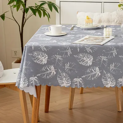 Immagine prodotto di Tovaglia rettangolare, 100x160 cm, grigia, idrorepellente, lavabile, in poliestere