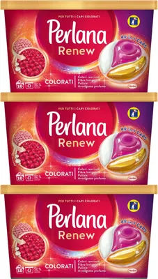 Produktbild von 3 x Perlana Renew Colorati All in 1 Caps Waschmittel in Kapseln für Waschmaschine - 3 Packungen mit je 18 Kapseln
