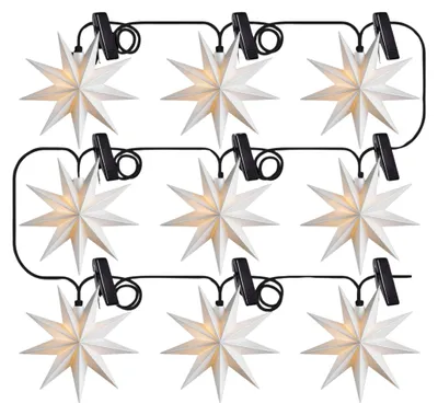 Immagine prodotto di Catena luminosa decorativa a LED 9 stelle 9 LED bianco caldo Ø 115