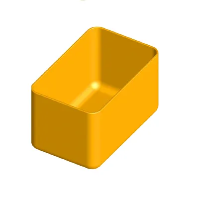 Produktbild von Box für Schubladen und Organisatoren, 90x57x64mm, Gelb