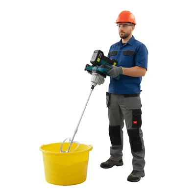 Obrázek produktu pro akumulátorová barevná míchačka na maltu 1200W Míchačka na beton 6rychlostní ruční míchačka na beton