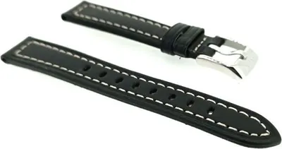 Produktbild von Festina Sport ► Uhrenarmband 16mm Leder schwarz Kontrastnaht ► F16172