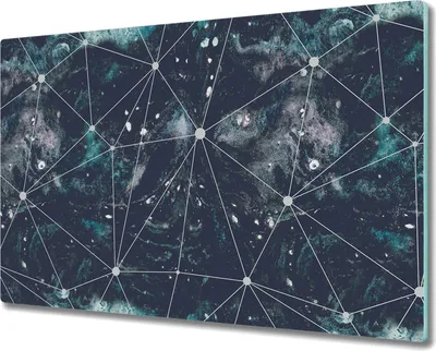 Produktbild von Glas-Herdabdeckplatte Glaskeramikkochfeld-Abdeckung - 80x52 cm - Geometrische Linien Nachthimmel