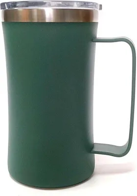 Zdjęcie produktu dla Duży kubek termiczny do kawy, 560 ml, stal nierdzewna, zielony