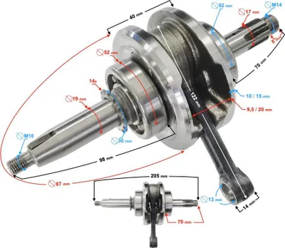 Obrázok produktu pre Kľukový hriadeľ 110CC MOTORCYKEL