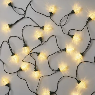 LED vánoční řetěz – šišky, 9,8 m, venkovní i vnitřní, teplá bílá, programy