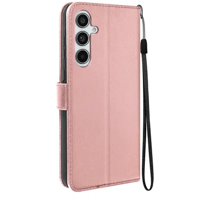 Produktbild von Mayaxess, Samsung Galaxy A55 Wallet Case Standfunktion mit Handschlaufe, Champagnerrosa