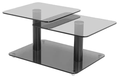 Produktbild von home24 Couchtisch - Quadratisch - Glas / Metall - Grau / Schwarz