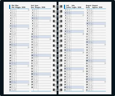 Produktbild von 2027 BRUNNEN Taschenkalender9x15cm Leder 2S/1W