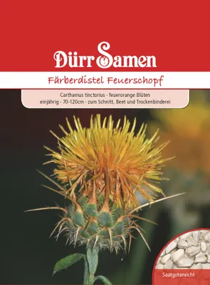 Produktbild von Dürr-Samen - Färberdistel Feuerschopf einjährig 70-120 cm - Saatgut - 1856