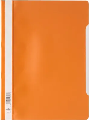 Zdjęcie produktu dla DURABLE Skoroszyt z przezroczyst? ok?adk? A4 opakowanie 50 sztuk, Pomara?czowy, 257309, 50 szt.