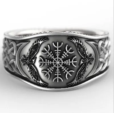 Obrázek produktu pro Vikingský severský prsten Aegishjalmur Amulet 152