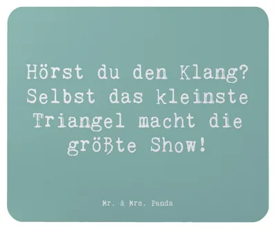 Produktbild von Mr. & Mrs. Panda Mouse Pad Spruch Triangel Klang - Meeresbrise - Geschenk, Mousepad, pc, Show, Lernen, Musiker, laptop mauspad, Musik, Percussion, Instrument, mousematte
