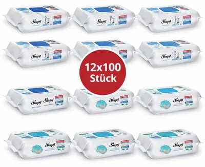 Immagine prodotto di Salviette detergenti per superfici Sleepy Easy Clean – 6x100 Ocean + 6x100 Blu | Una ventata di freschezza in casa