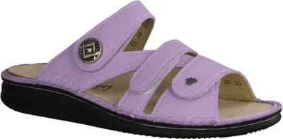Produktbild von Finn Comfort Agueda, Damenschuhe, bequeme Pantolette, Flieder, Leder, - Damenschuhe Pantolette / Zehentrenner, Mehrfarbig, leder (porto) 