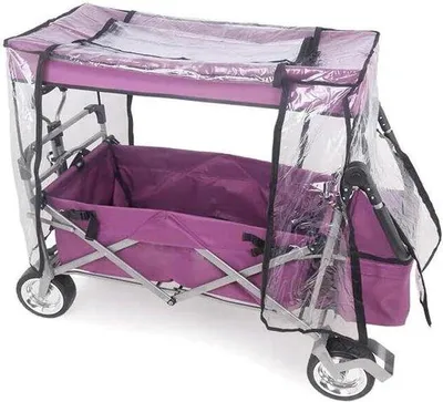 Produktbild von Famanu Regenhaube für Bollerwagen - Transparente, faltbare und wasserdichte Abdeckung