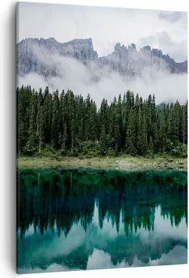 Produktbild von Bild auf Leinwand - Leinwandbild - Einteilig - Landschaft Berge Wolken - 50x70cm - Wand Bild - Wanddeko - Wandbilder - Leinwanddruck - Wanddekoration - Leinwand bilder - Wandbild - PA50x70-4671