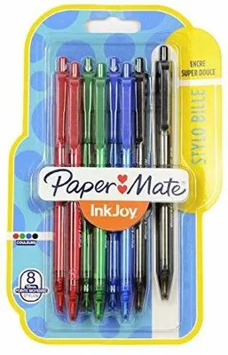 Immagine prodotto di PAPER:MATE1956359 Paper:Mate InkJoy 100 RT biro, confezione blister da 8 pezzi