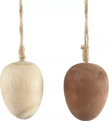 Produktbild von Pinienholz Oster Eier 5x6cm 2er-Set