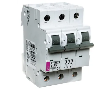 Produktbild von Leitungsschutzschalter 3P B 25A 6kA AC ETIMAT 6 002115518