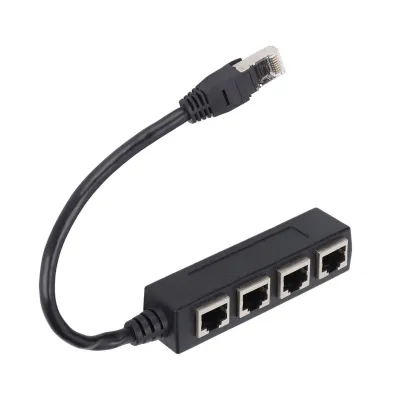 Obrázok produktu pre Adaptér RJ45 Splitter 1 na 4 porty Hladký prenos Vynikajúci adaptér sieťového kábla