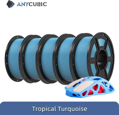 Obrázek produktu pro Filament pro 3D tiskárny – PLA 1,75 mm – 5 kg – pro FDM/FFF – ekologický – tyrkysový