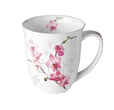 Produktbild von Kaffeebecher Orchideen, Henkelbecher Tasse, Orchidee Blumen