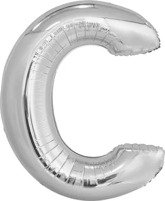 Immagine prodotto di Palloncino in foil lettera C argento - 88 cm