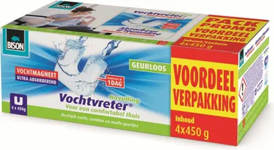 Produktbild von Bison Feuchtigkeitsabsorber Feuchtigkeitsmagnet Nachfüllung 4 Stück 450gr