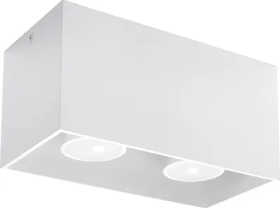 Produktbild von Deckenleuchte QUAD weiß 2xGU10 10W Aluminium 10x10x20cm Sollux Lighting