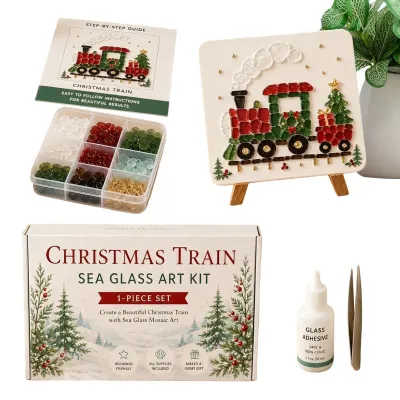 Produktbild von Zeeglas-Kunstset – Weihnachtliches Zeeglas-Mosaik