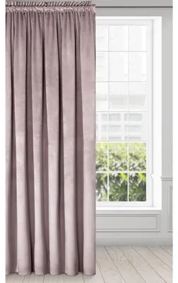 Zdjęcie produktu dla Eurofirany aksamitna zasłona Melanie z taśmą marszczącą jasnoróżowa 140cm x 270cm