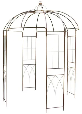 Image de Pavillon de roses en métal 270 hauteur Treillis Arche de roses en fer, 270 x 200 x 200 cm, tonnelle de jardin, pavillon de jardin romantique pour plantes grimpantes, arche de mariage jasmin