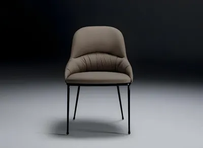 Produktbild von Stuhl Stühle Luxus Design Lehnstuhl Metall Polster Modern Esszimmer Möbel