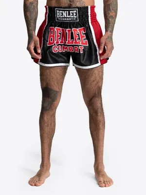 Produktbild von Unisex Thaibox-Hose CANTAN Black/Red/White XS BENLEE