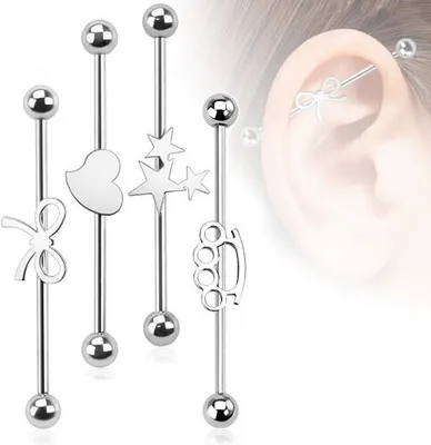 Produktbild von Industrial Piercing Stab Ohrpiercing Sterne