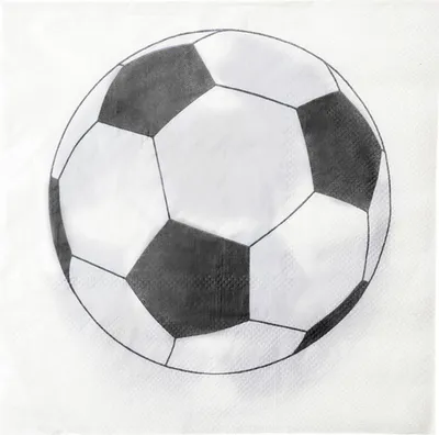 Produktbild von Fussball-Papierservietten Party 20 Stück schwarz-weiss - Einheitsgröße