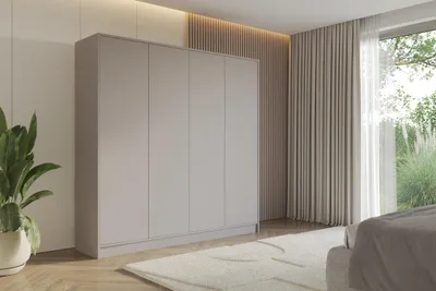 Produktbild von ALTDECOR Kleiderschrank GELE - 200x200x51 Kaschmir Schrank Garderobenschrank Mehrzweckschrank mit modernen glatte Fronten