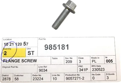 Produktbild von VOLVO Originalschraube M6x20 OE 985181