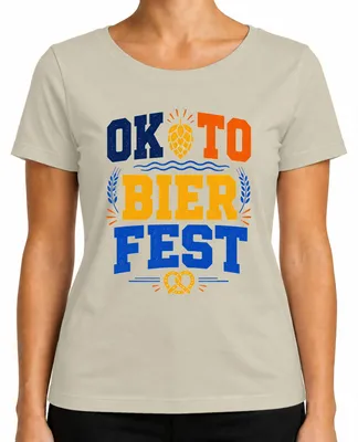 Produktbild von OKTO BIER FEST Bayern Party Trachtenshirt Lederhose Damen T-Shirt, Natur, 3XL