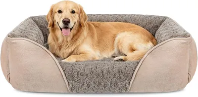 Produktbild von Hundebett 89x63x23 cm, Plüsch, waschbar, Anti-Rutsch, für große Hunde