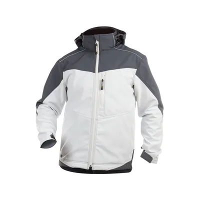 Immagine prodotto di DASSY® Jakarta giacca softshell bicolore WHITE/CEMENT GREY taglia M lunghezza: STANDARD