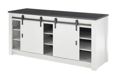 Produktbild von Küchenschrank "Stove" in weiß Pinie anthrazit Küche Unterschrank für Spüle oder Kochfeld