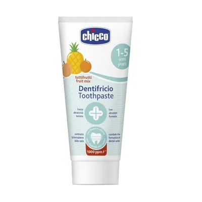 Produktbild von Chicco Tutti-Frutti Kinderzahnpasta mit Fluorid, 1-5 Jahre, 50 ml