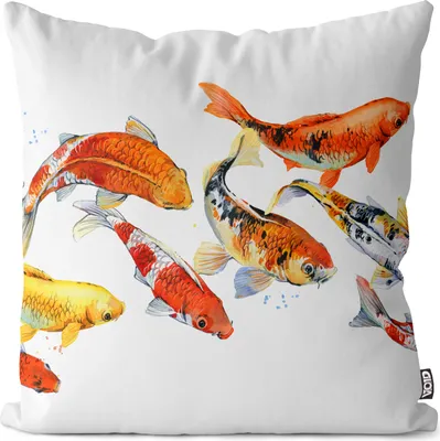 Produktbild von VOID Koi Karpfen Kissenbezug Kissenhülle Sofakissen Kissen Deko Outdoor-Kissen Dekokissen