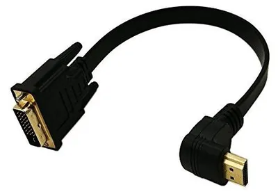 Zdjęcie produktu dla Kabel dvi HDMI 90 stopni 0 3M adapter męski komputerowy