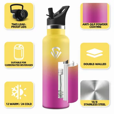 Produktbild von Edelstahl Trinkflasche 750ML BPA-frei, auslaufsicher, isoliert, Sportflasche