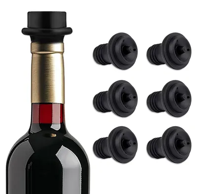 Zdjęcie produktu dla Zestaw 6 szczelnych zakrętek do butelek z winem