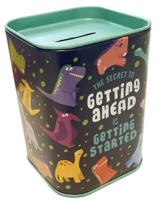 Produktbild von Dino Spardose aus Blech - Mit kindgerechtem Motiv - Für Kinder - Bunt